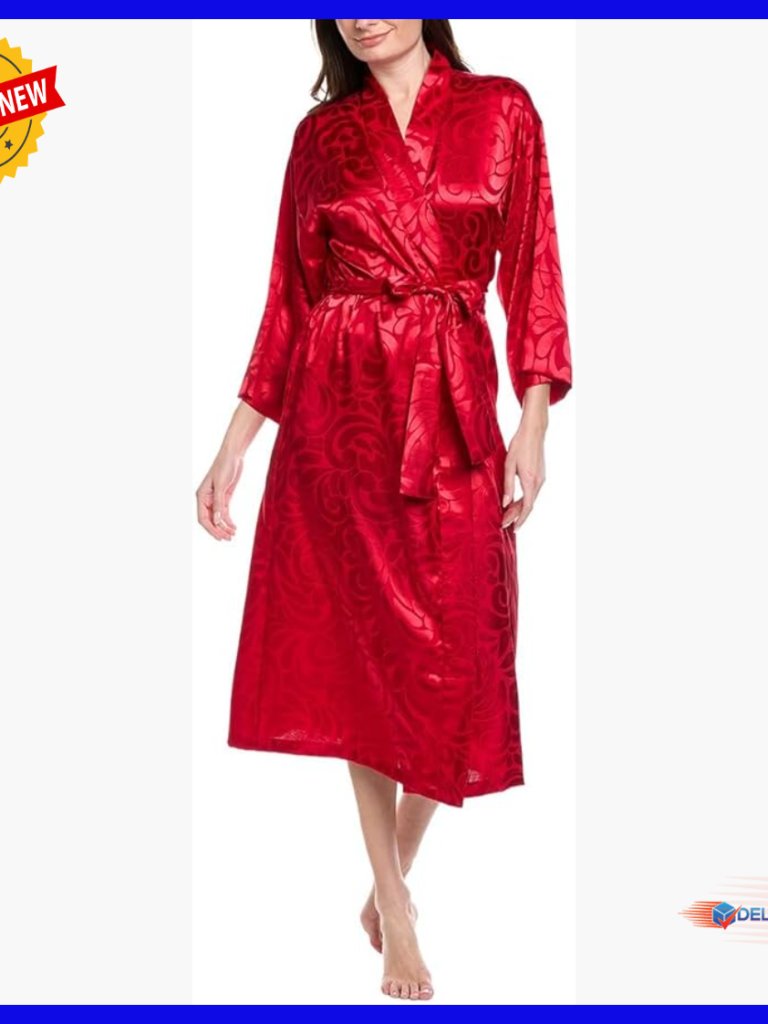 Soft Stretchy Robe 49" Length Cozy Sleepwear Lounge Wear